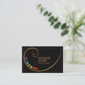 Heilige Geometrie Goldene Spirale - Chakras Visitenkarte (Stehend Vorderseite)