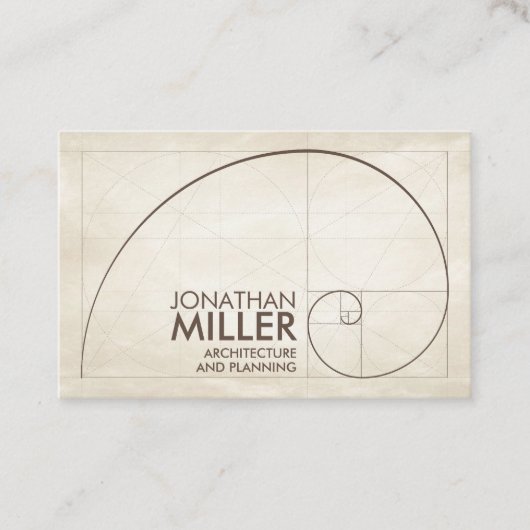 Heilige Geometrie Goldene Spirale Visitenkarte (Vorderseite)