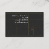 Heilige Geometrie - Goldene Spirale Zweige Visitenkarte (Rückseite)