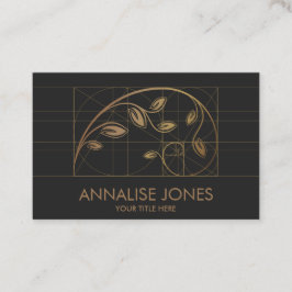 Heilige Geometrie - Goldene Spirale Zweige Visitenkarte