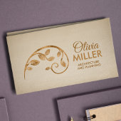 Heilige Geometrie Goldene Spirale Zweige Visitenkarte