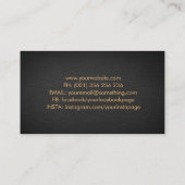 Heilige Geometrie Goldene Spirale Zweige Visitenkarte (Rückseite)