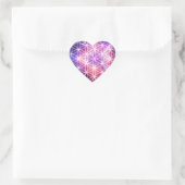 heilige Geometrie Herz-Aufkleber (Tasche)