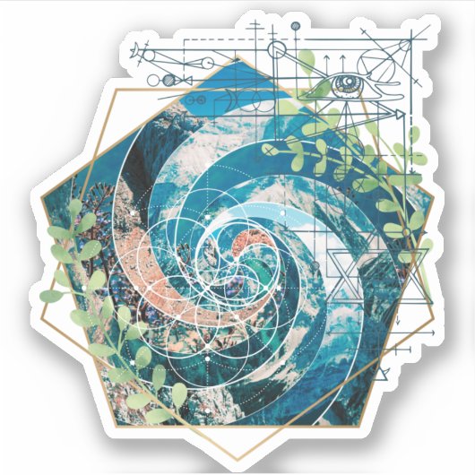 heilige Geometrie in der Natur Aufkleber (Vorderseite)