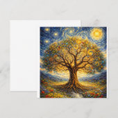 heilige Geometrie Kunst Baum Dankeskarte (Vorne/Hinten)