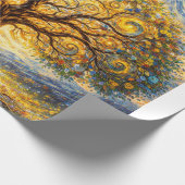 heilige Geometrie Kunst Baum Geschenkpapier (Ecke)