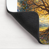 heilige Geometrie Kunst Baum Mousepad (Ecke)