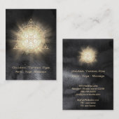 *~* Heilige Geometrie - Lichtstrahl Goldenes Totem Visitenkarte (Vorne/Hinten)