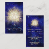 *~* Heilige Geometrie Lichtstrahl Goldenes Totem Visitenkarte (Vorne/Hinten)