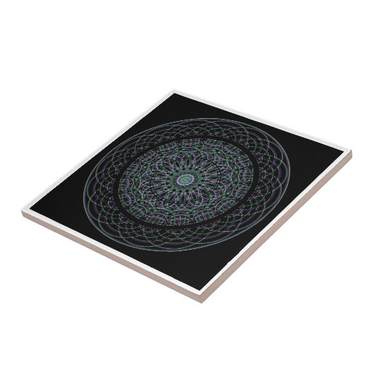 Heilige Geometrie-Mandala Fliese (Seite)