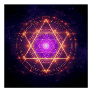Heilige Geometrie Mandala – Licht innerhalb des Ko Poster