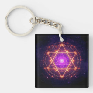 Heilige Geometrie Mandala – Licht innerhalb des Ko Schlüsselanhänger