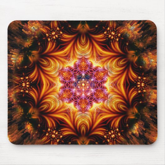 Heilige Geometrie-Mandala-Mausunterlage Mousepad (Vorne)