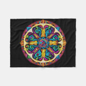 heilige Geometrie Mandala-Muster Fleecedecke (Vorderseite (Horizontal))