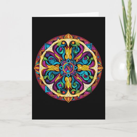 Heilige Geometrie Mandala-Muster Karte (Vorderseite)