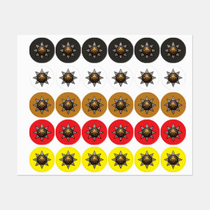 🌟 Heilige Geometrie Mandala - Zeitloser Goldener  Etiketten