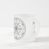 Heilige Geometrie-mattierte GlasTasse Mattglastasse (VorderseiteRechts)