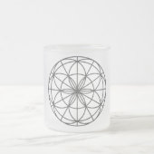 Heilige Geometrie-mattierte GlasTasse Mattglastasse (Mittel)