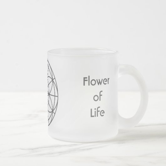 Heilige Geometrie-mattierte GlasTasse Mattglastasse (Rechts)