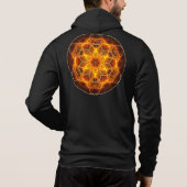 Heilige Geometrie - Metatron Würfel - Blume des Hoodie (Rückseite)