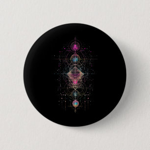Heilige Geometrie Metatron Würfel Spirituelles Yog Button