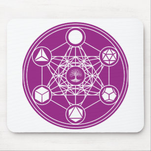 heilige Geometrie Metatrons Cube Abstrakte Energie Mousepad
