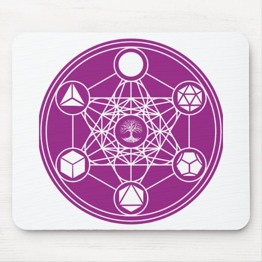 heilige Geometrie Metatrons Cube Abstrakte Energie Mousepad (Vorne)