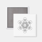 Heilige Geometrie Metatrons Würfel Psychedelisch V Magnet (Vorderseite/Rückseite)