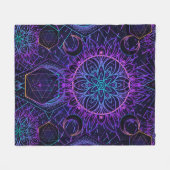 Heilige Geometrie nahtloses Muster. Hinduische Sym Fleecedecke (Vorderseite (Horizontal))