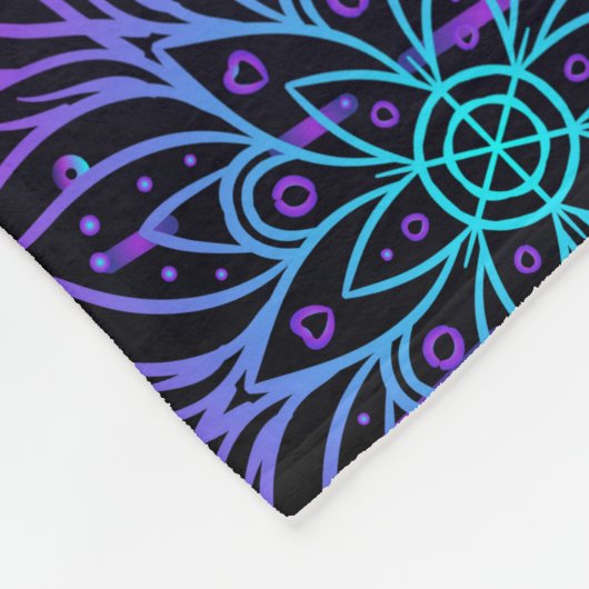 Heilige Geometrie nahtloses Muster. Hinduische Sym Fleecedecke (Ecke)