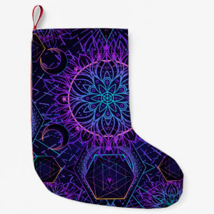 Heilige Geometrie nahtloses Muster. Hinduische Sym Kleiner Weihnachtsstrumpf