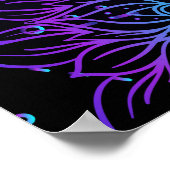 Heilige Geometrie nahtloses Muster. Hinduische Sym Poster (Ecke)