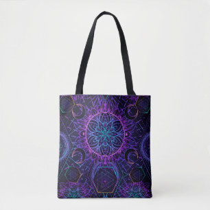 Heilige Geometrie nahtloses Muster. Hinduische Sym Tasche