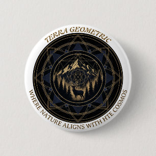 Heilige Geometrie Naturfusion • Berge und Wald Button