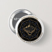 Heilige Geometrie Naturfusion • Berge und Wald Button (Vorne & Hinten)