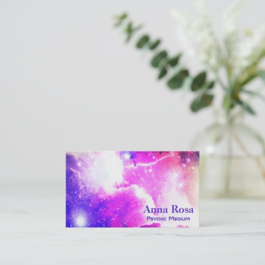 *~* heilige Geometrie-Nebelfleck-Galaxie kosmisch Visitenkarte (Stehend Vorderseite)