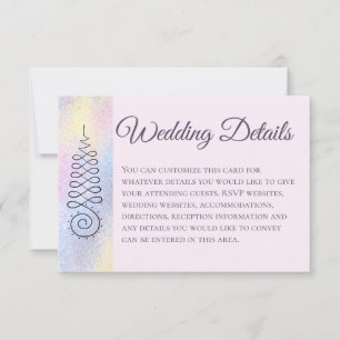 *~* Heilige Geometrie Pastell Hochzeitsdetails RSVP Karte