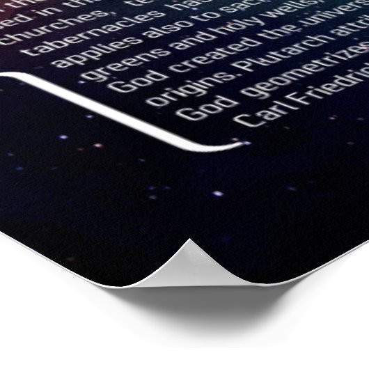 Heilige Geometrie Poster (Ecke)