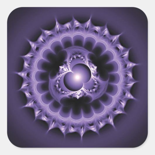 Heilige Geometrie Quadratischer Aufkleber (Vorderseite)