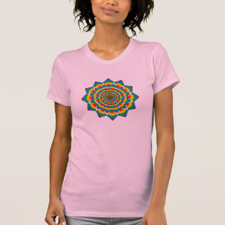 Heilige Geometrie - Regenbogen-Mandala T-Shirt