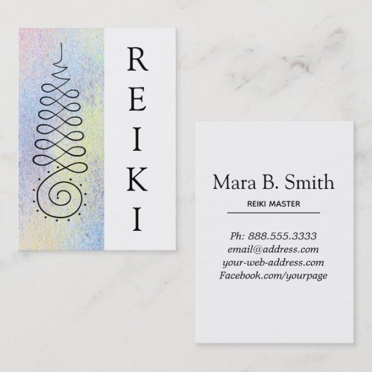 *~* heilige Geometrie Reiki Vorlagenpraktiker Visitenkarte (Vorne/Hinten)