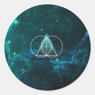 Heilige Geometrie Runder Aufkleber