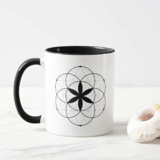 Heilige Geometrie Samen des Lebens Linienkunst Tasse