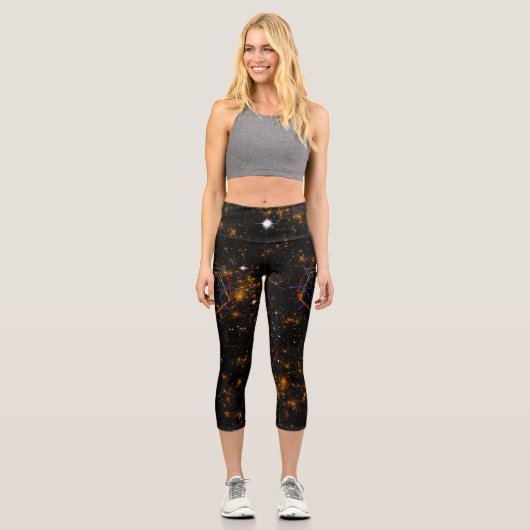 Heilige Geometrie-Sigil Capri Leggings (Vorderseite)