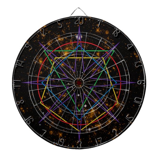 Heilige Geometrie-Sigil Dartscheibe (vorne)