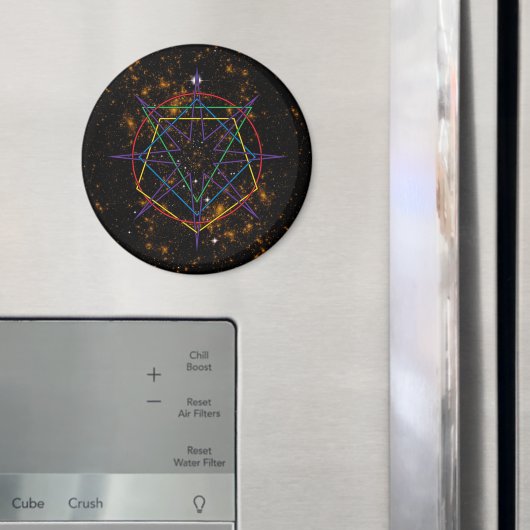 Heilige Geometrie-Sigil Magnet (In Situ (Kühlschrank))
