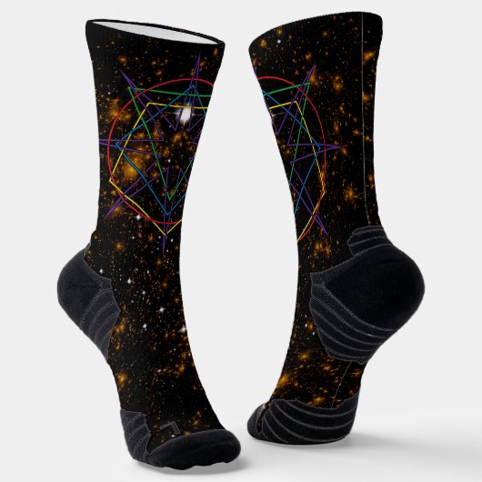 Heilige Geometrie-Sigil Socken (Gewinkelt)