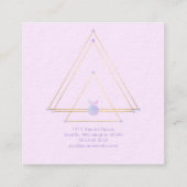 Heilige Geometrie spirituelles Neualter Gold und R Quadratische Visitenkarte (Rückseite)