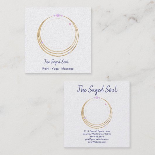 Heilige Geometrie spirituelles Neualter und metaph Quadratische Visitenkarte (Vorne/Hinten)