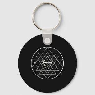 Heilige Geometrie Sri Yantra Yoga Meditation Schlüsselanhänger